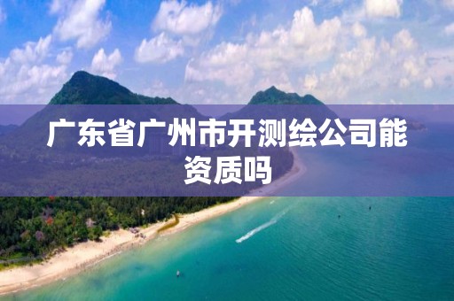 廣東省廣州市開測繪公司能資質(zhì)嗎