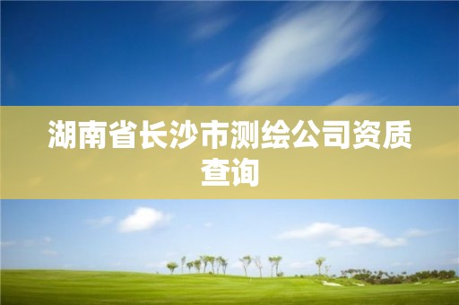 湖南省長沙市測繪公司資質查詢