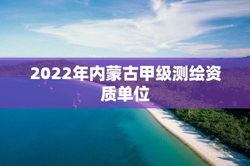 2022年內蒙古甲級測繪資質單位