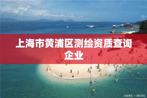 上海市黃浦區測繪資質查詢企業