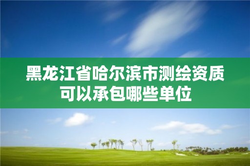 黑龍江省哈爾濱市測繪資質可以承包哪些單位