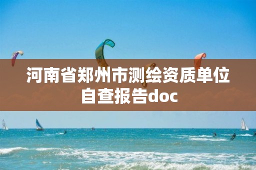 河南省鄭州市測(cè)繪資質(zhì)單位自查報(bào)告doc