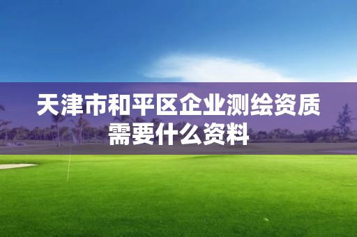 天津市和平區(qū)企業(yè)測繪資質(zhì)需要什么資料