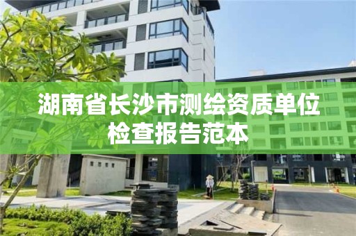 湖南省長沙市測繪資質單位檢查報告范本