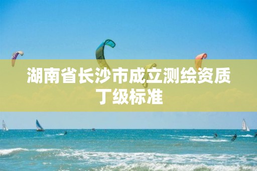 湖南省長(zhǎng)沙市成立測(cè)繪資質(zhì)丁級(jí)標(biāo)準(zhǔn)