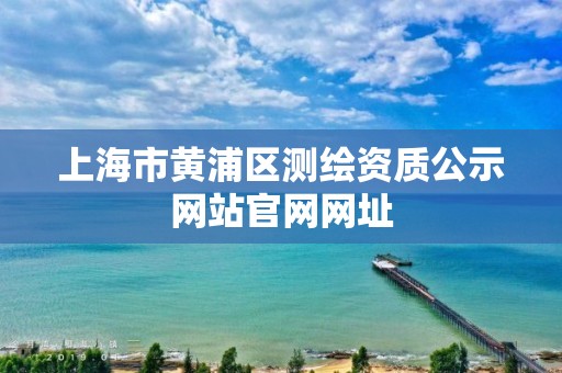 上海市黃浦區測繪資質公示網站官網網址