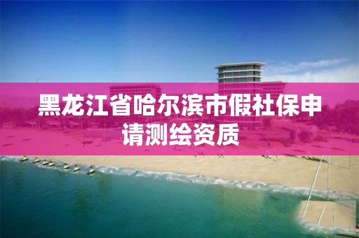 黑龍江省哈爾濱市假社保申請測繪資質