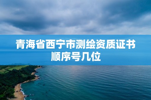 青海省西寧市測繪資質證書順序號幾位