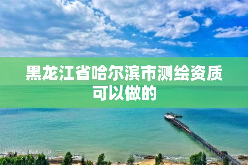 黑龍江省哈爾濱市測繪資質可以做的