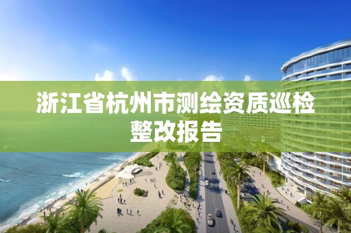 浙江省杭州市測繪資質巡檢整改報告