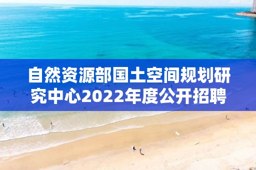 自然資源部國土空間規劃研究中心2022年度公開招聘在職人員公告