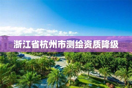 浙江省杭州市測繪資質降級