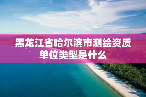 黑龍江省哈爾濱市測(cè)繪資質(zhì)單位類(lèi)型是什么