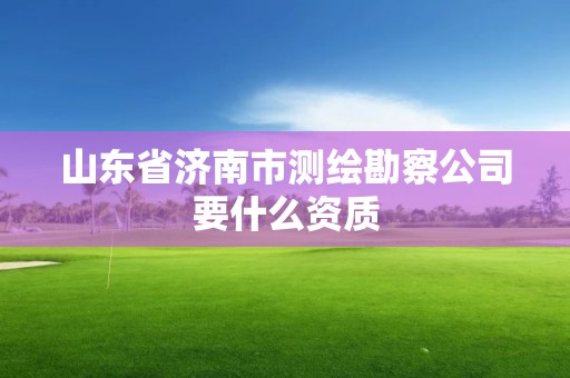 山東省濟南市測繪勘察公司要什么資質