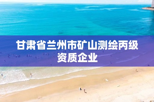 甘肅省蘭州市礦山測繪丙級資質企業