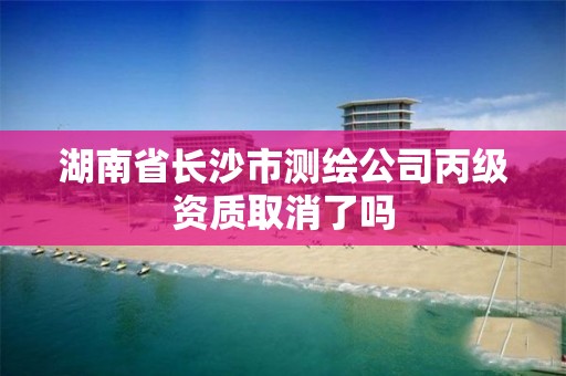 湖南省長沙市測繪公司丙級資質取消了嗎