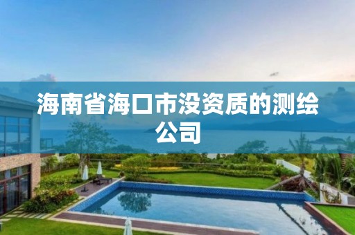 海南省海口市沒資質的測繪公司