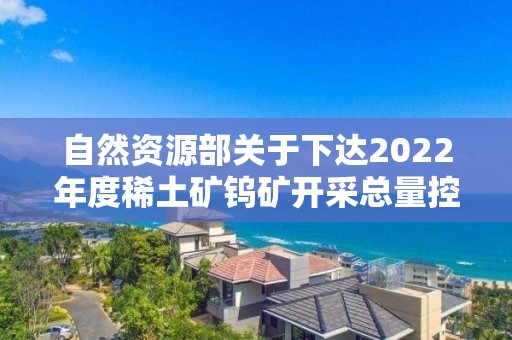 自然資源部關于下達2022年度稀土礦鎢礦開采總量控制指標的通知