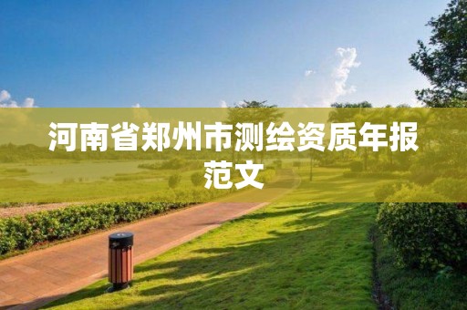 河南省鄭州市測繪資質年報范文