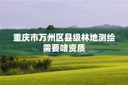 重慶市萬州區(qū)縣級林地測繪需要啥資質(zhì)