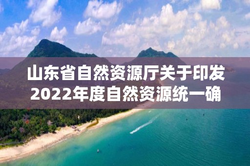 山東省自然資源廳關(guān)于印發(fā)2022年度自然資源統(tǒng)一確權(quán)登記工作計劃的通知