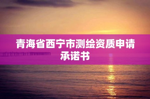 青海省西寧市測繪資質(zhì)申請承諾書