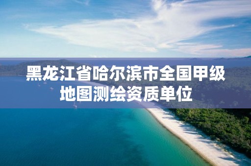 黑龍江省哈爾濱市全國甲級地圖測繪資質單位