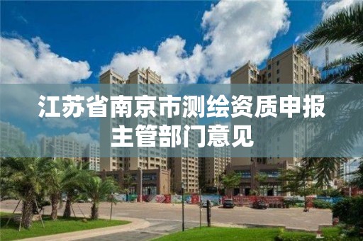 江蘇省南京市測繪資質申報主管部門意見