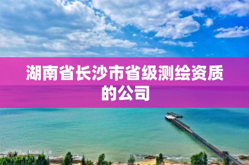 湖南省長沙市省級測繪資質的公司