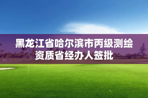 黑龍江省哈爾濱市丙級測繪資質(zhì)省經(jīng)辦人簽批