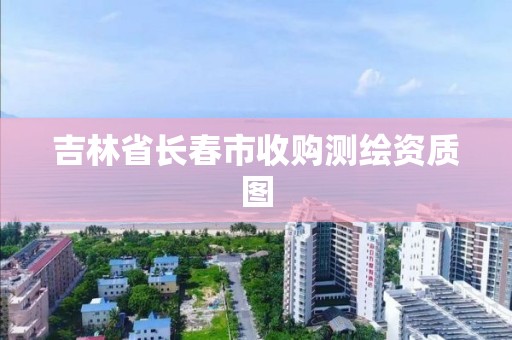 吉林省長春市收購測繪資質圖