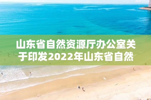 山東省自然資源廳辦公室關(guān)于印發(fā)2022年山東省自然資源廳政務(wù)公開工作要點的通知