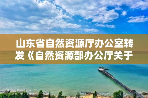 山東省自然資源廳辦公室轉發《自然資源部辦公廳關于開展和美海島創建示范工作的通知》的通知