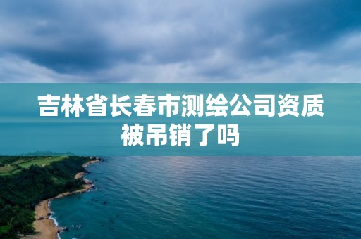 吉林省長春市測繪公司資質被吊銷了嗎