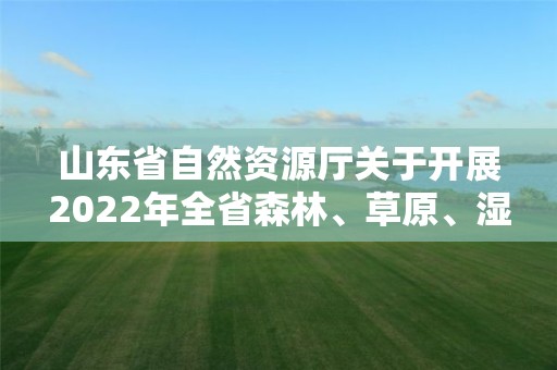 山東省自然資源廳關于開展2022年全省森林、草原、濕地調查監測工作的通知