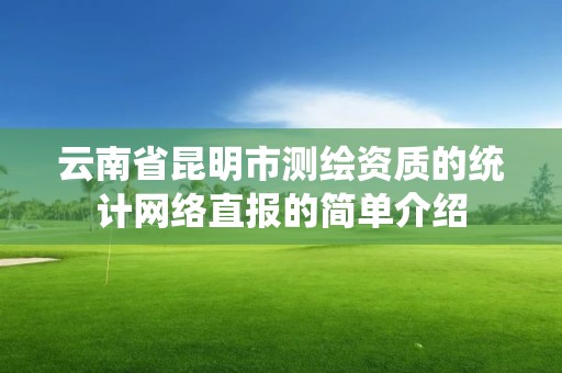 云南省昆明市測繪資質(zhì)的統(tǒng)計(jì)網(wǎng)絡(luò)直報(bào)的簡單介紹