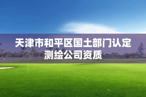 天津市和平區(qū)國土部門認定測繪公司資質