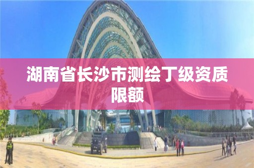 湖南省長沙市測繪丁級資質限額