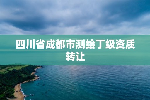 四川省成都市測繪丁級資質轉讓