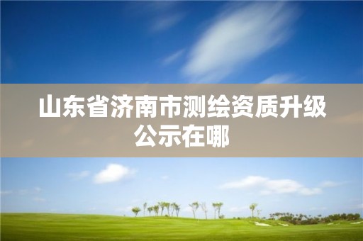 山東省濟南市測繪資質升級公示在哪