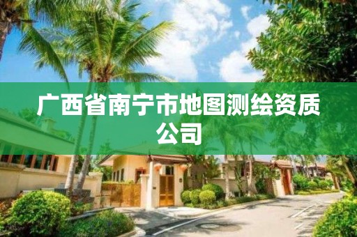 廣西省南寧市地圖測繪資質公司