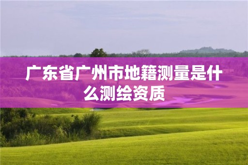 廣東省廣州市地籍測量是什么測繪資質(zhì)