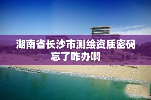 湖南省長沙市測繪資質密碼忘了咋辦啊