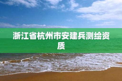 浙江省杭州市安建兵測繪資質