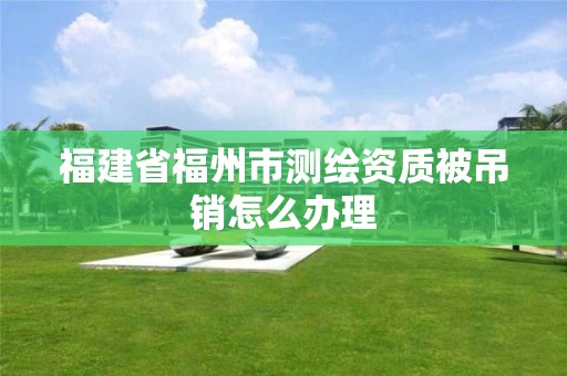 福建省福州市測繪資質(zhì)被吊銷怎么辦理