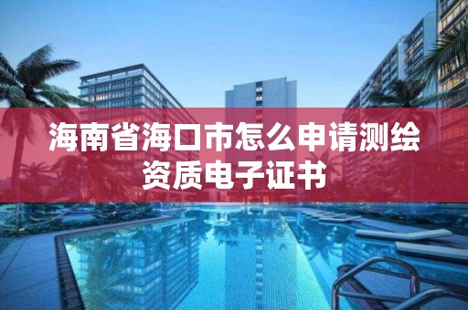 海南省海口市怎么申請測繪資質電子證書