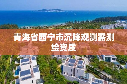 青海省西寧市沉降觀測需測繪資質