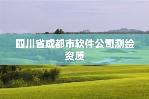 四川省成都市軟件公司測繪資質(zhì)