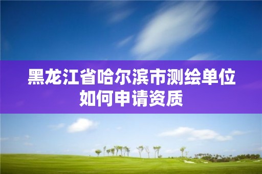 黑龍江省哈爾濱市測繪單位如何申請資質