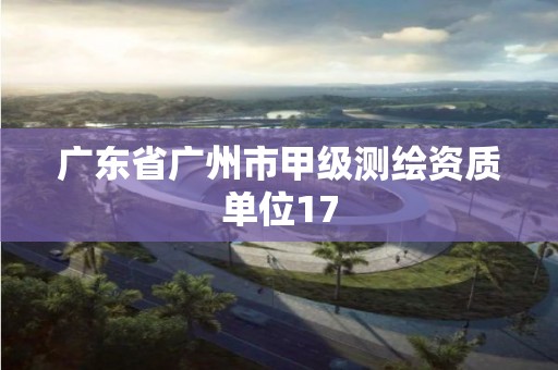 廣東省廣州市甲級測繪資質單位17